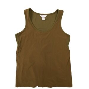 Athleta Brown Mixed Media Cinched Waist Tank Shirt ‎ size Medium style 659329